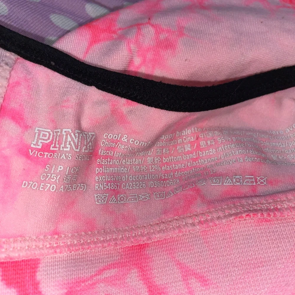 Pink by Victoria secret Tie-Dye Women's sports bra bralette workout bra - Picture 3 of 3